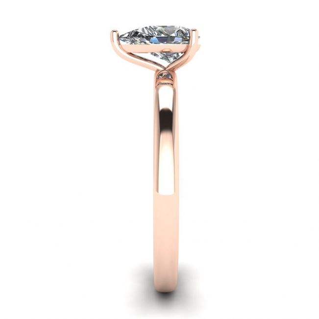 Classic Pear Diamond Solitaire Ring Rose Gold - Photo 2