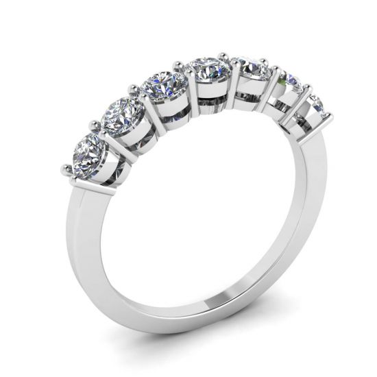 Eternal Seven Stone Diamond Ring in 18K White Gold,  Enlarge image 4