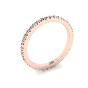 Classic Petite Diamond Eternity Ring in 18K Rose Gold - Photo 3