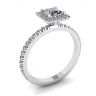 Princess-Cut Floating Halo Diamond Engagement Ring, Image 4