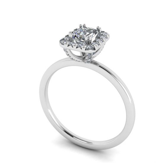 Oval Diamond Halo Halo Engagement Ring, More Image 0