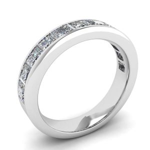 Eternity Princess Cut Diamond Ring White Gold - Photo 3