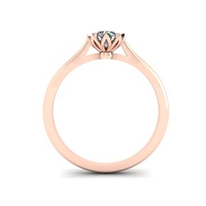 Lotus Diamond Engagement Ring Rose Gold - Photo 1