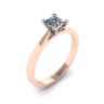 Square Diamond Ring in White and Rose Gold, Image 4