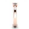 Crossing Prongs Ring with Round Diamond 18K Rose Gold, Image 3