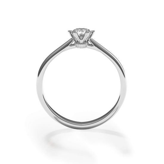 Crown diamond 6-prong engagement ring, More Image 0