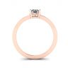 Round Diamond Solitaire Simple 18K Rose Gold Ring, Image 2