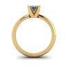 Yellow Gold Ring with Princess Cut Diamond, Image 2