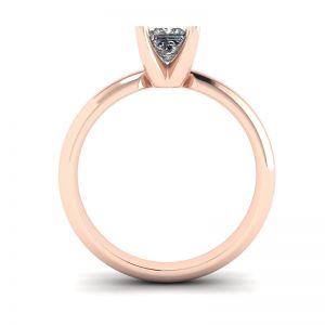 Rose Gold Ring with Princess Cut Diamond - Photo 1