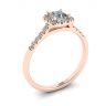 Halo Princess Cut Diamond Ring in Rose Gold, Image 4