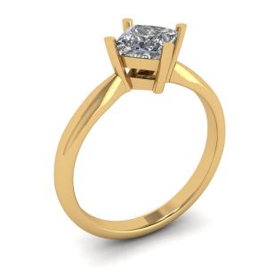 Rhombus Princess Diamond Solitaire Ring Yellow Gold - Photo 3