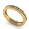 Channel Setting Eternity Diamond Ring Yellow Gold, Image 2