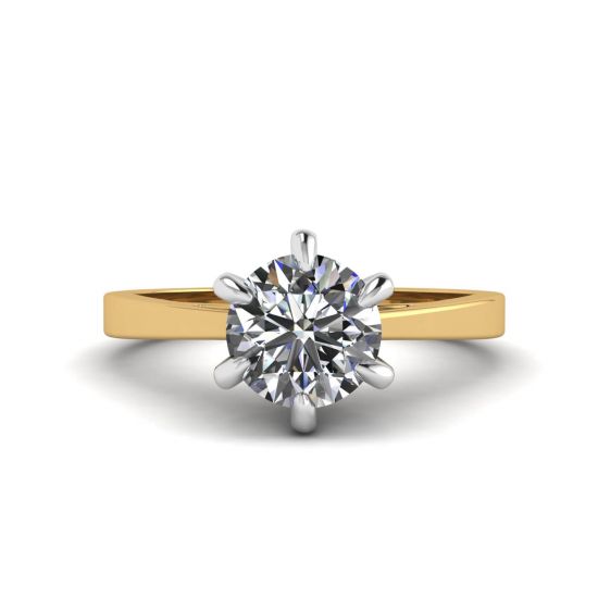 Mixed Gold Engagement ring with Diamond