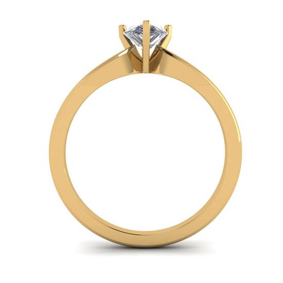 Pear Diamond Solitaire Ring in 6 prongs Yellow Gold, More Image 0
