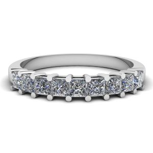 9 Square Princess Diamond Ring