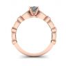 Oval Diamond Romantic Style Ring Rose Gold, Image 2