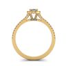 Halo Diamond Oval Cut Ring in 18K Yellow Gold, Image 2