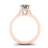 Classic Diamond Ring with One Diamond in Rose Gold, Image 2