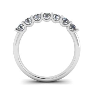 Classic Seven Round Diamond Ring White Gold - Photo 1
