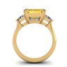 Emerald Cut Yellow Sapphire Ring Yellow Gold, Image 2