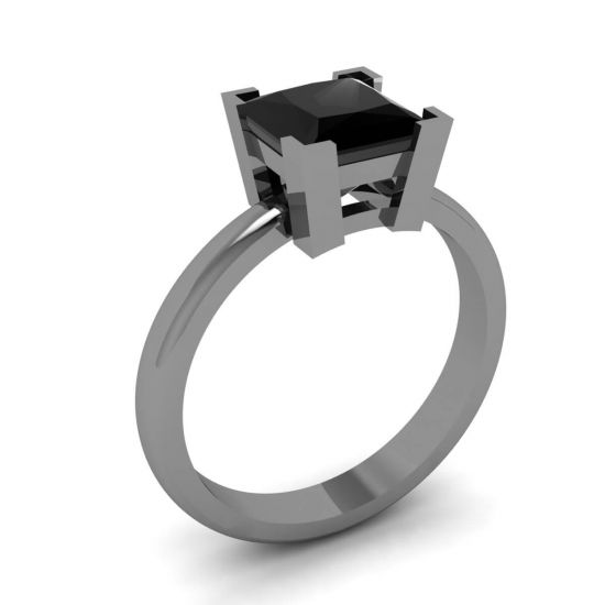 Black Diamond Black Rhodium Ring,  Enlarge image 4