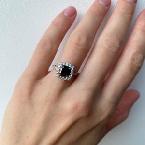 Princess Black Diamond Ring - Photo 4