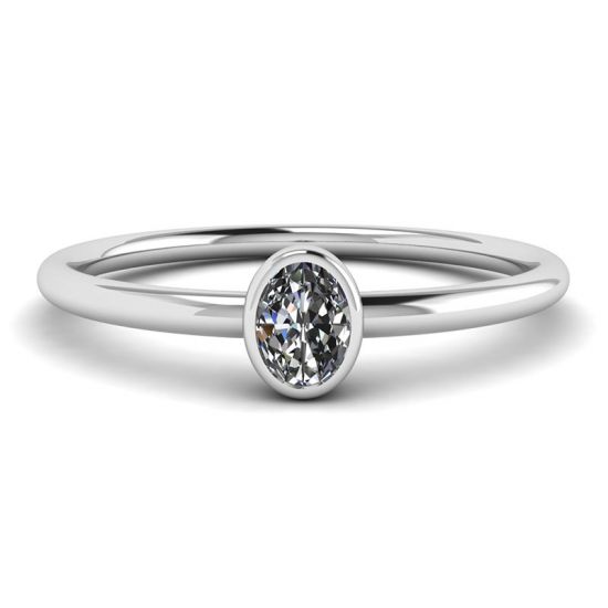 Oval Diamond Small Ring La Promesse, Image 1