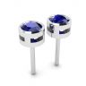 Sapphire Stud Earrings in White Gold, Image 3