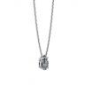 Pear Diamond Solitaire Necklace on Thin Chain, Image 2