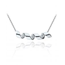 Smile Necklace with 3 Diamonds - Ruban Collection