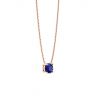 1/2 carat Round Sapphire on Rose Gold Chain, Image 2
