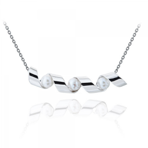 Smile Necklace with Sea Pearls - Ruban Collection